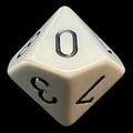 Chessex Opaque Grey & Black D10 Dice