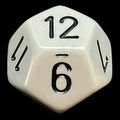 Chessex Opaque Grey & Black D12 Dice