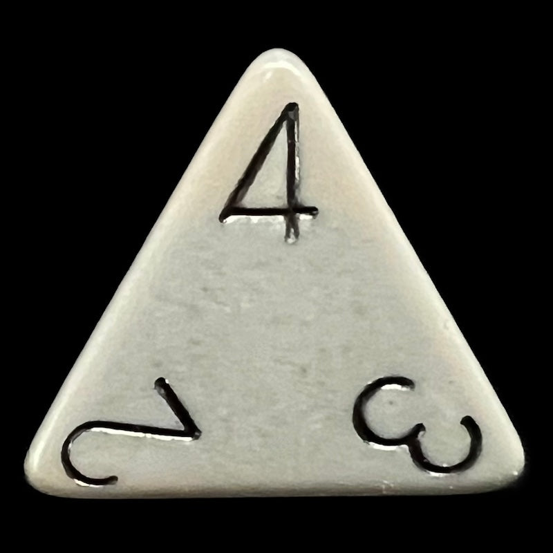 Chessex Opaque Grey & Black D4 Dice