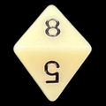 Chessex Opaque Ivory & Black D8 Dice