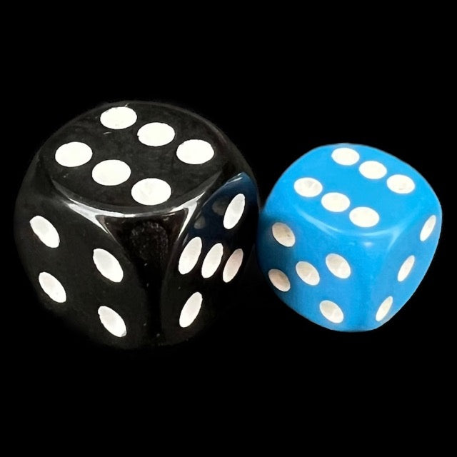 Chessex Opaque Light Blue & White 36 x D6 Dice Set