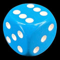 Chessex Opaque Light Blue & White 16mm D6 Spot Dice