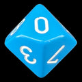 Chessex Opaque Light Blue & White D10 Dice