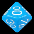 Chessex Opaque Light Blue & White Percentile Dice