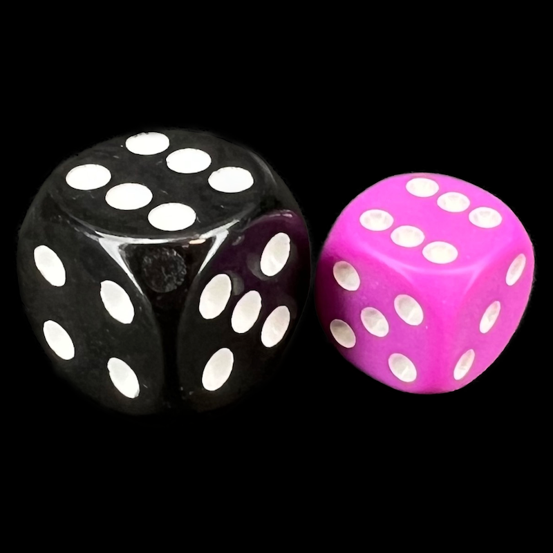 Chessex Opaque Light Purple & White 36 x D6 Dice Set - Discontinued