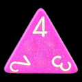 Chessex Opaque Light Purple & White D4 Dice - Discontinued