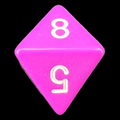 Chessex Opaque Light Purple & White D8 Dice - Discontinued
