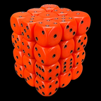 Chessex Opaque Orange & Black 36 x D6 Dice Set