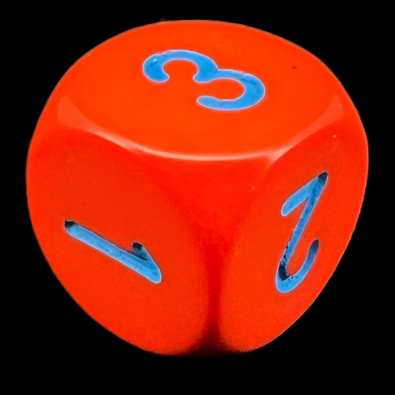 Chessex Opaque Orange & Blue D3 Dice