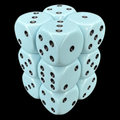 Chessex Opaque Pastel Blue & Black 12 x D6 Dice Set