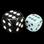 Chessex Opaque Pastel Blue &amp; Black 36 x D6 Dice Set
