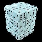Chessex Opaque Pastel Blue &amp; Black 36 x D6 Dice Set