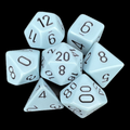 Chessex Opaque Pastel Blue & Black 7 Dice Polyset