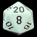 Chessex Opaque Pastel Blue & Black D20 Dice