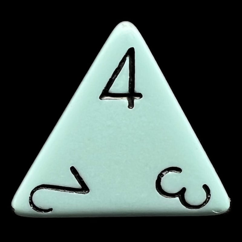 Chessex Opaque Pastel Blue & Black D4 Dice