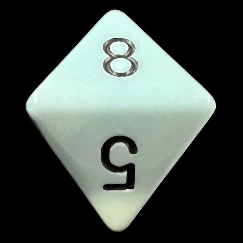 Chessex Opaque Pastel Blue & Black D8 Dice