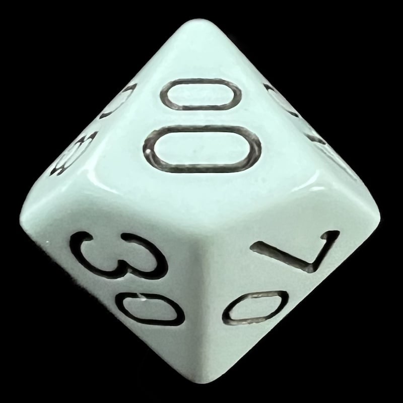 Chessex Opaque Pastel Blue & Black Percentile Dice