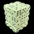 Chessex Opaque Pastel Green & Black 36 x D6 Dice Set