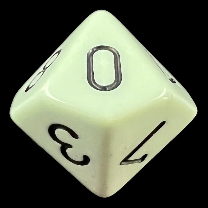 Chessex Opaque Pastel Green & Black D10 Dice