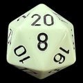 Chessex Opaque Pastel Green & Black D20 Dice