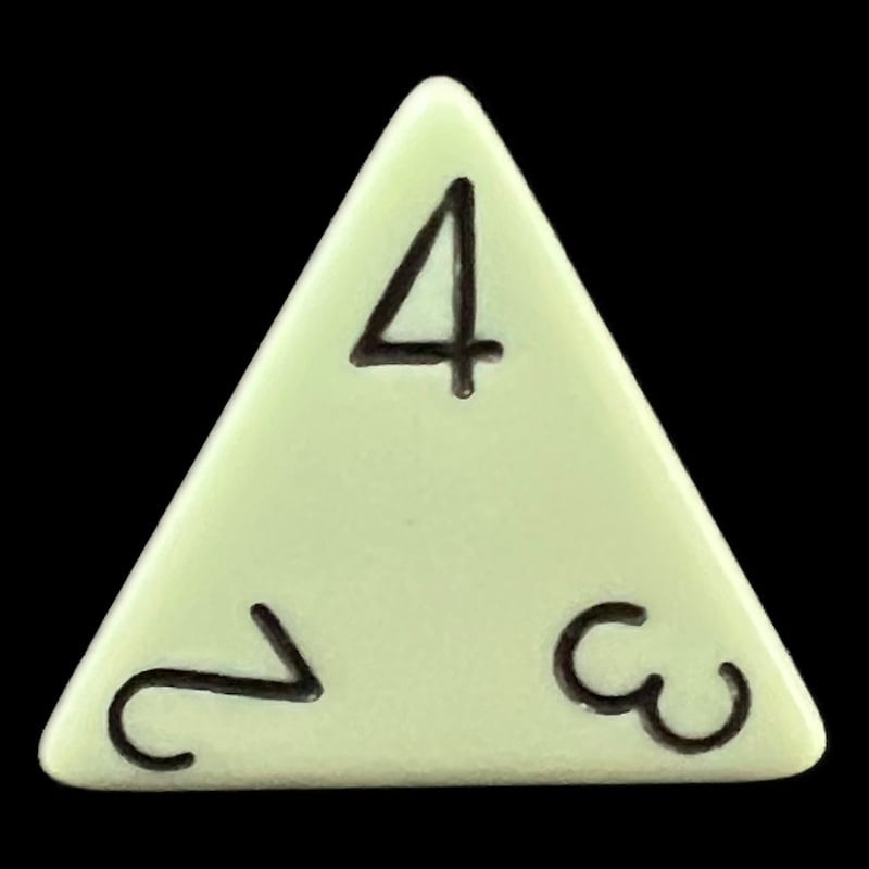 Chessex Opaque Pastel Green & Black D4 Dice