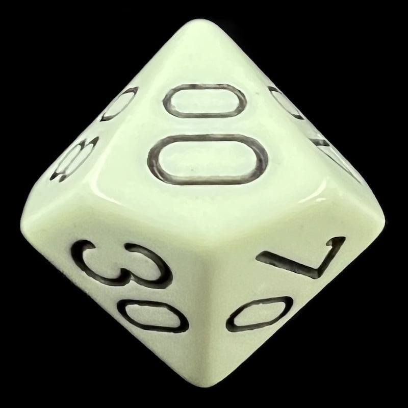 Chessex Opaque Pastel Green & Black Percentile Dice