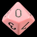 Chessex Opaque Pastel Pink & Black D10 Dice