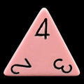 Chessex Opaque Pastel Pink & Black D4 Dice