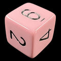 Chessex Opaque Pastel Pink & Black D6 Dice