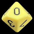 Chessex Opaque Pastel Yellow & Black D10 Dice