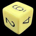 Chessex Opaque Pastel Yellow & Black D6 Dice
