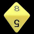 Chessex Opaque Pastel Yellow & Black D8 Dice