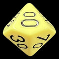 Chessex Opaque Pastel Yellow & Black Percentile Dice