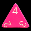 Chessex Opaque Pink & White D4 Dice