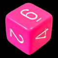 Chessex Opaque Pink & White D6 Dice
