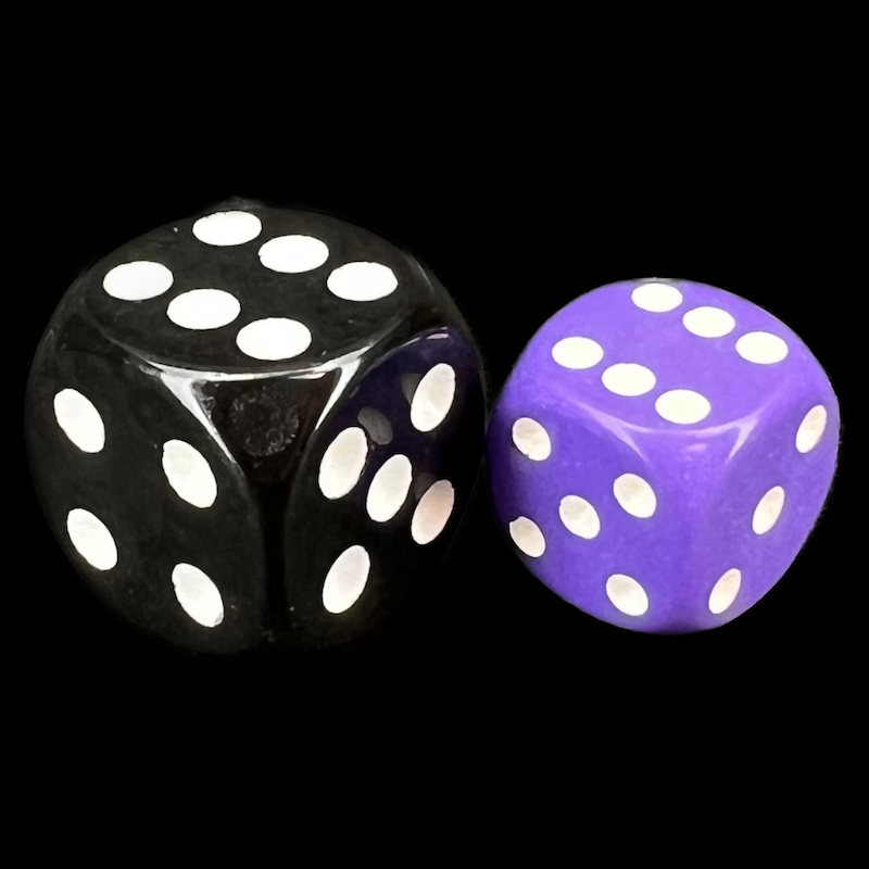 Chessex Opaque Purple & White 36 x D6 Dice Set