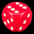 Chessex Opaque Red & White 16mm D6 Spot Dice
