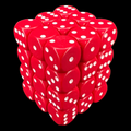 Chessex Opaque Red & White 36 x D6 Dice Set