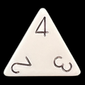 Chessex Opaque White & Black D4 Dice