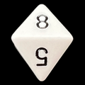 Chessex Opaque White & Black D8 Dice