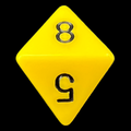 Chessex Opaque Yellow & Black D8 Dice
