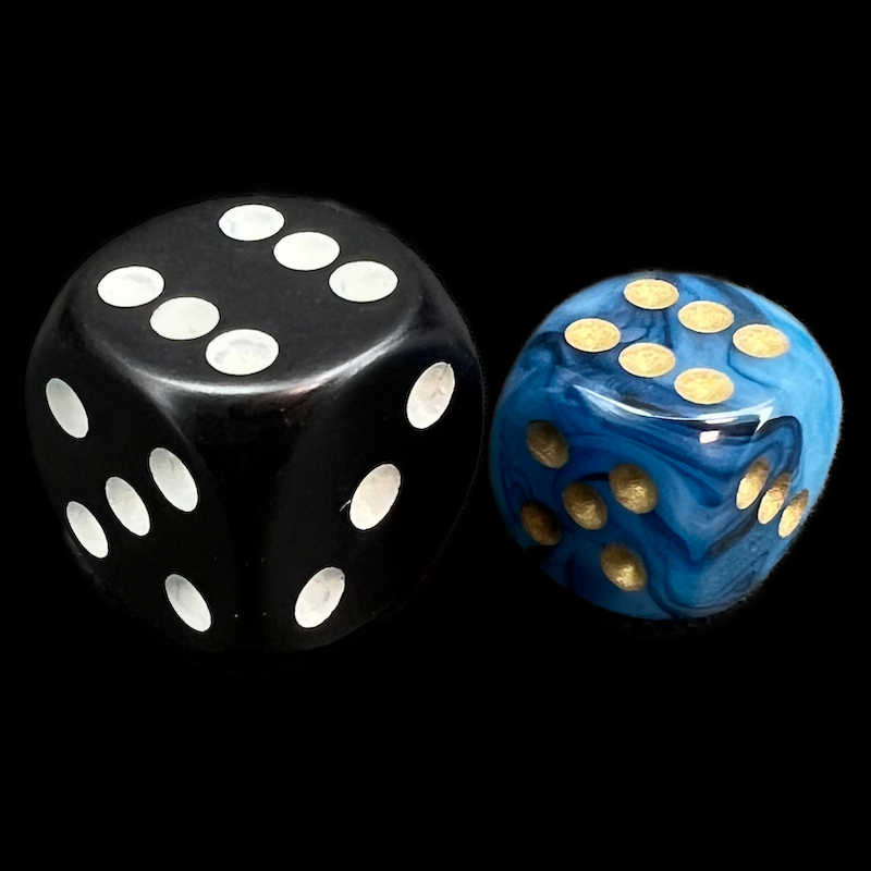 Chessex Phantom Teal & Gold 36 x D6 Dice Set