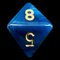 Chessex Phantom Teal & Gold D8 Dice