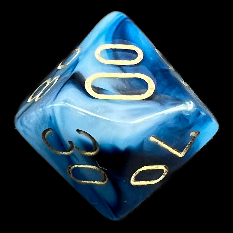 Chessex Phantom Teal & Gold Percentile Dice