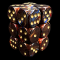 Chessex Scarab Blue Blood & Gold 12 x D6 Dice Set