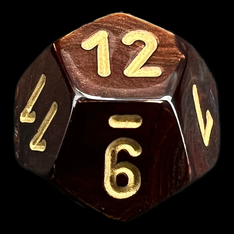 Chessex Scarab Blue Blood & Gold D12 Dice