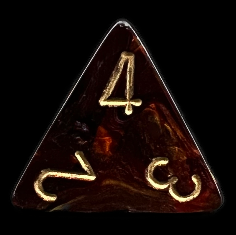 Chessex Scarab Blue Blood & Gold D4 Dice