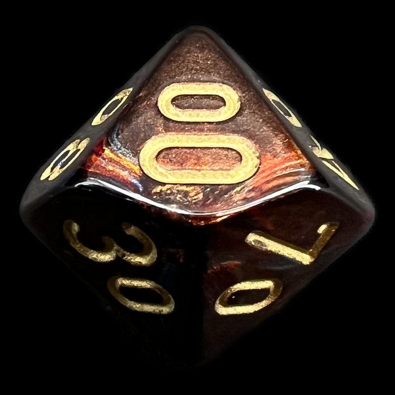 Chessex Scarab Blue Blood & Gold Percentile Dice