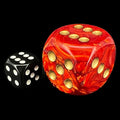 Chessex Scarab Scarlet & Gold BIG 30mm D6 Spot Dice