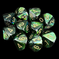 Chessex Scarab Jade & Gold 10 x D10 Dice Set
